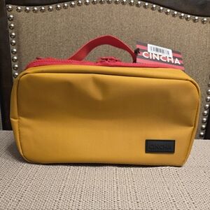 NWT Cincha The Small Toiletry Bag Dopp Kit in Marigold